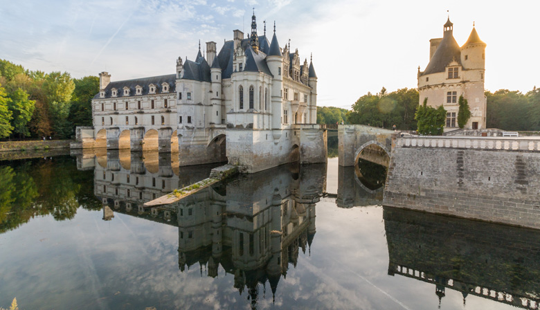 Chateau de Chenonceau no rio Cher