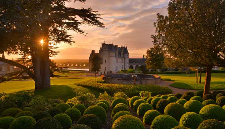 Castelo de Amboise ao pôr do sol