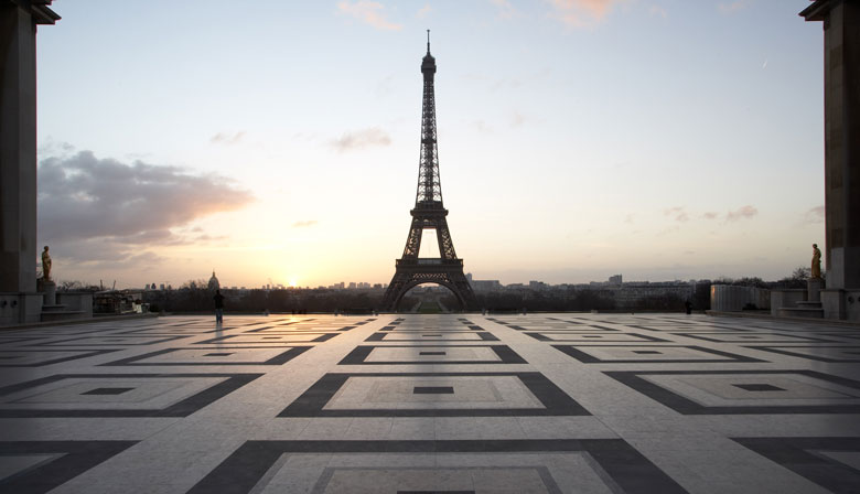 Dinner at the Eiffel Tower at the sunset