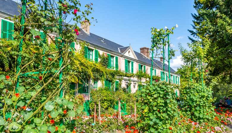 Vue de la maison de Claude Monet à Giverny