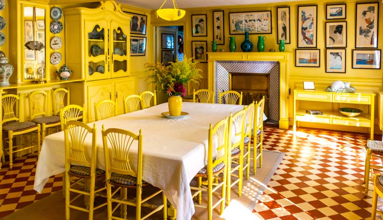 Sala de jantar - Claude Monet casa em Giverny