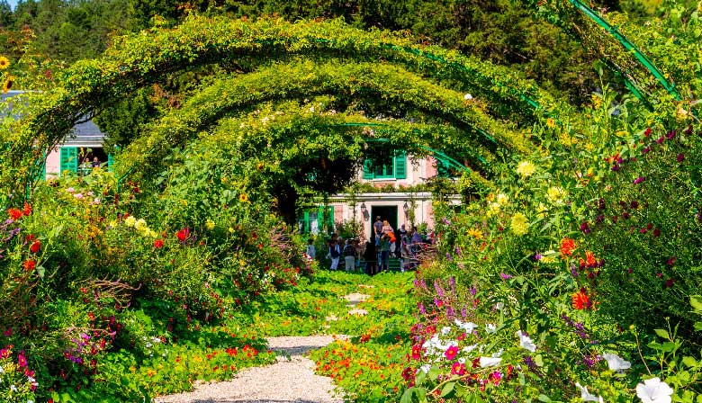 Vue de la maison de Claude Monet à Giverny