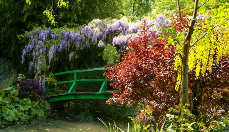 Japanese bridge in the Giverny garden