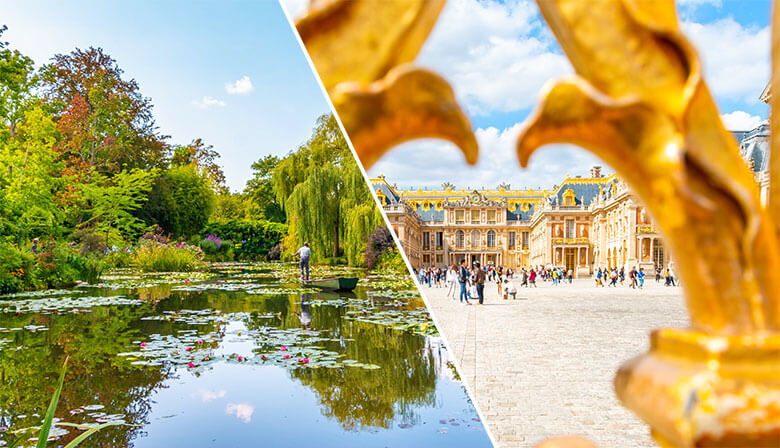 Visita guiada por áudio aos jardins de Versalhes e Monet salto de fila bilhete sem fila