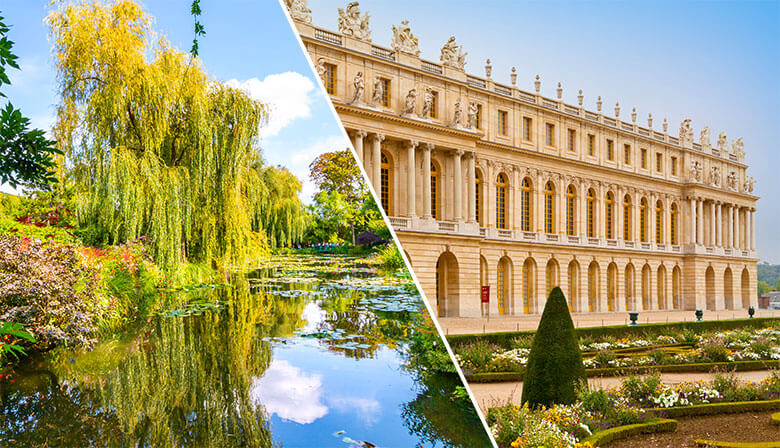 Visita guiada em pequenos grupos aos jardins de Monet e Versailles salto de fila bilhete sem fila