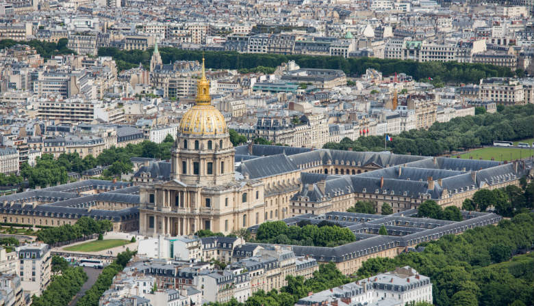 View over the Invalides in Paris