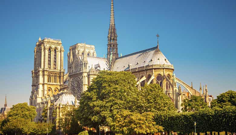小团体参观巴黎圣母院、蒙马特高地、艾菲尔铁塔