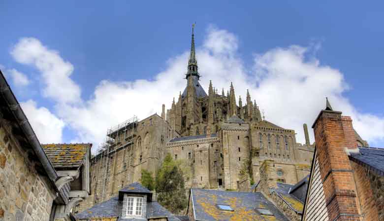 Una casa del pueblo del Monte Saint Michel