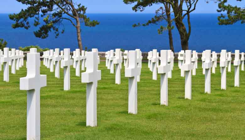 Visit the American Cemetery at the Landing Beaches