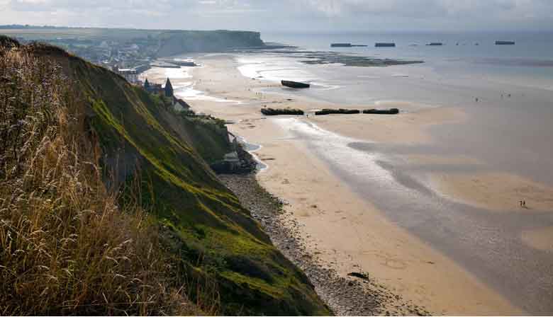Memórias da 2a guerra Mundial nas praias do desembarque na Normandia