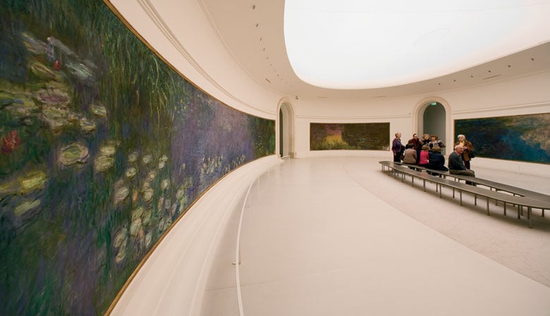 Nympheas of Claude Monet in the Orangerie Museum