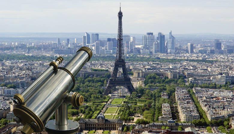 Panoramic view of Paris from Montparnasse Tower