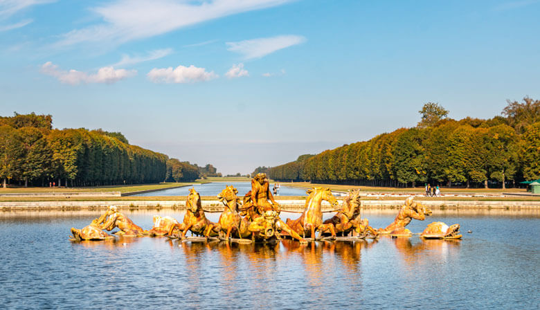 Fuentes en los jardines de Versalles