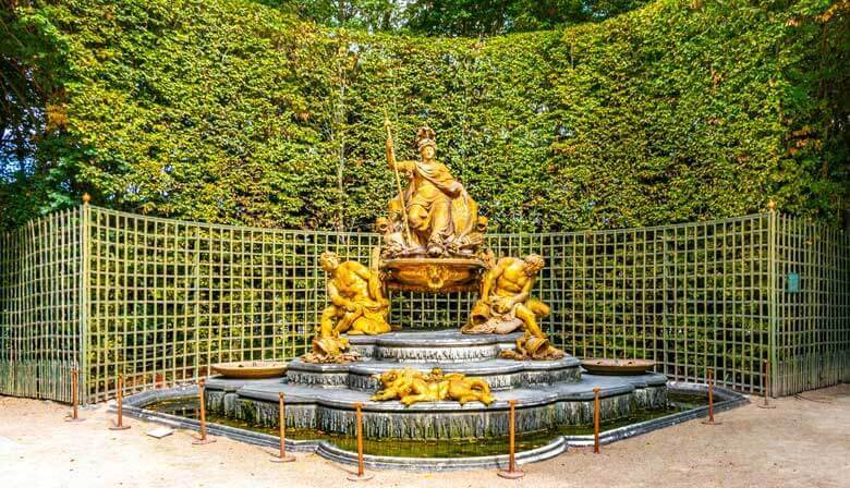 Fountains in gardens of Versailles