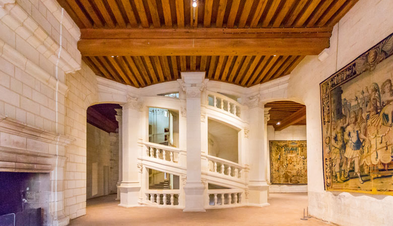 The stairs of the Château de Chambord