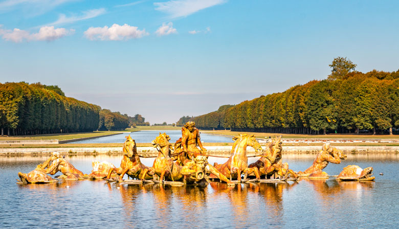 O Apollon Pond dos jardins de Versalhes