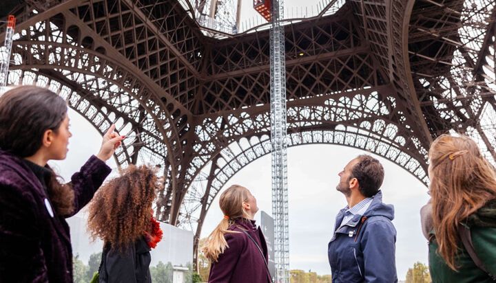 Look under the Eiffel Tower