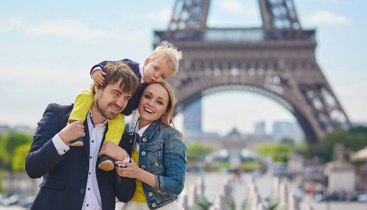 The Eiffel tower with your family