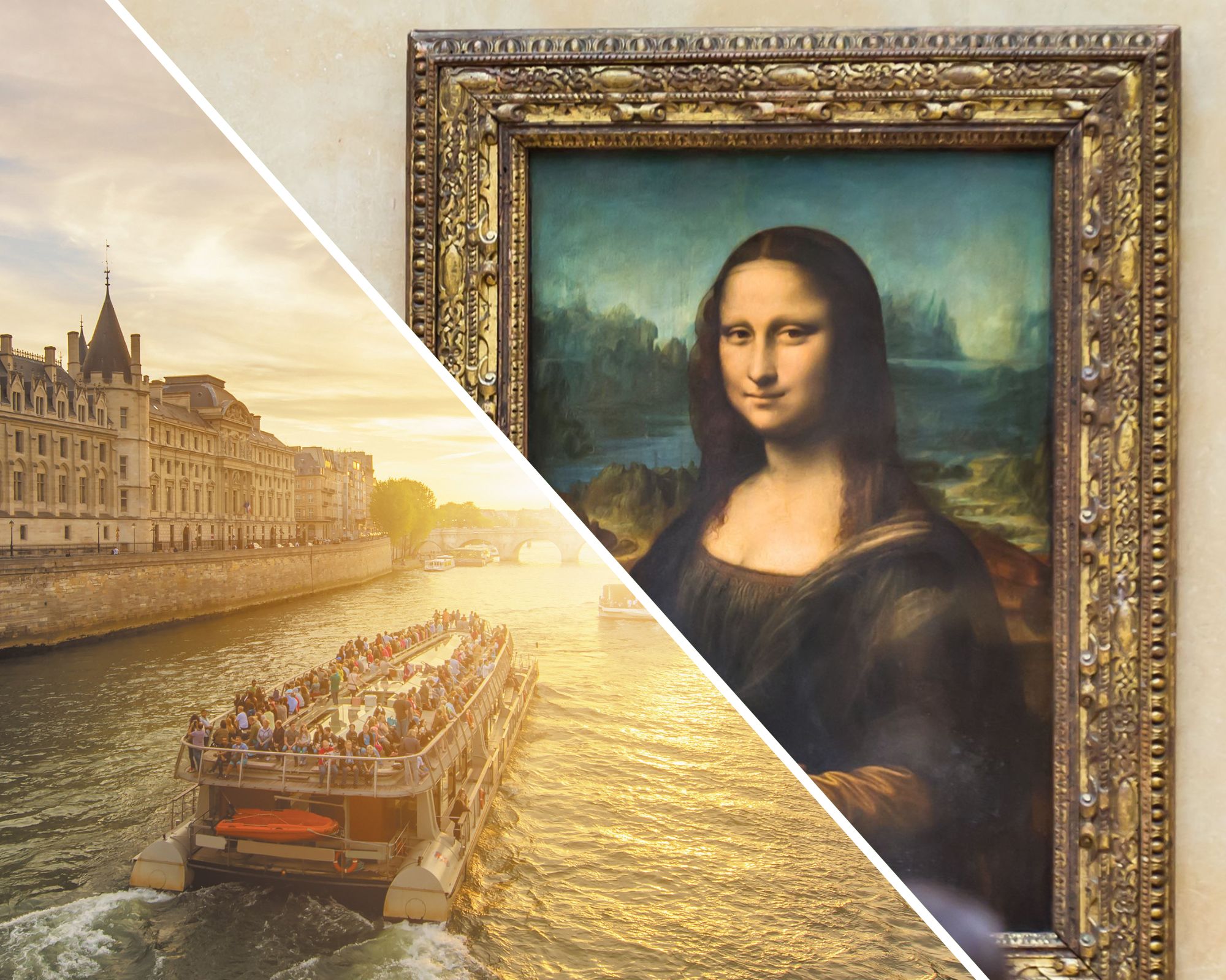 Louvre museum visit & Seine river cruise ticket, withdrawal from agency (with priority access)