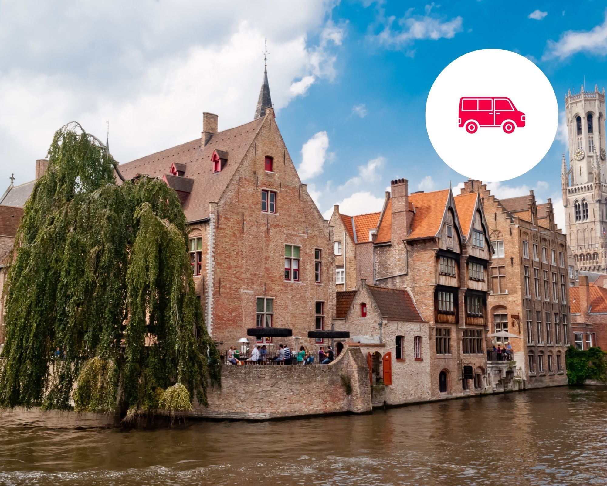 Private guided Tour to Bruges with roundtrip transportation from Paris (1-7)