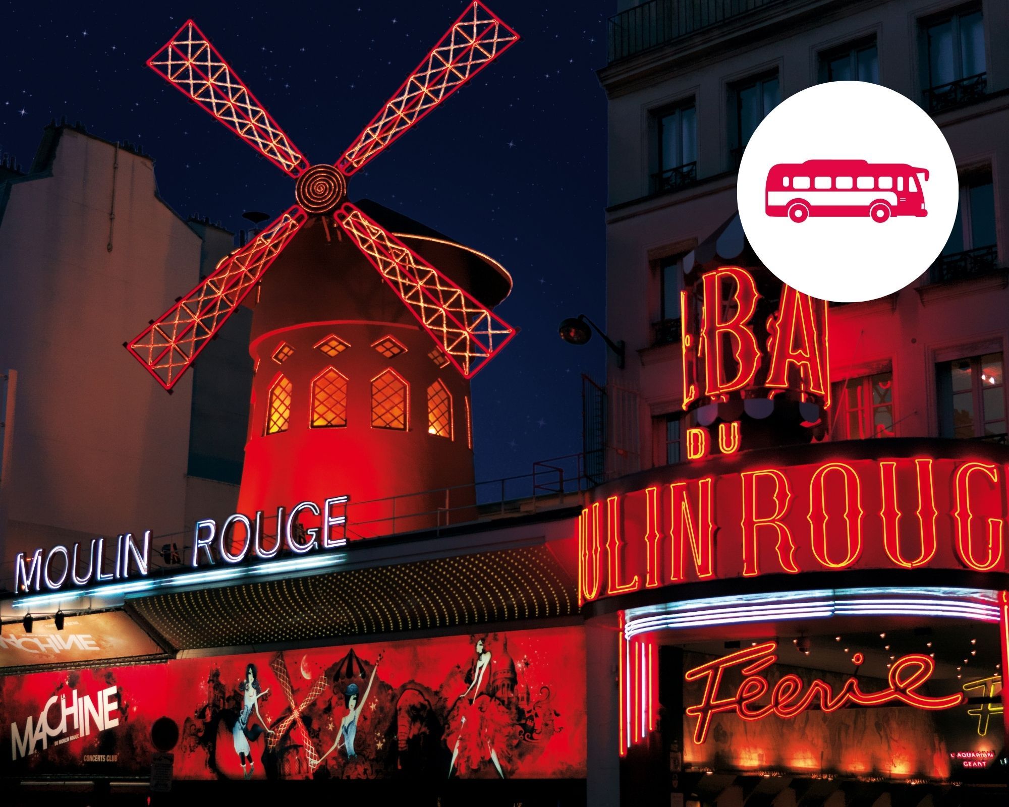French cancan show at the Moulin Rouge and dinner VIP