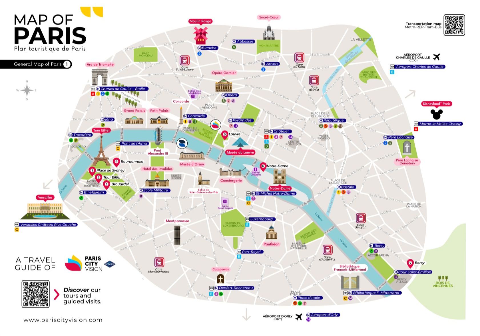 Carte touristique de Paris : votre plan PDF à télécharger