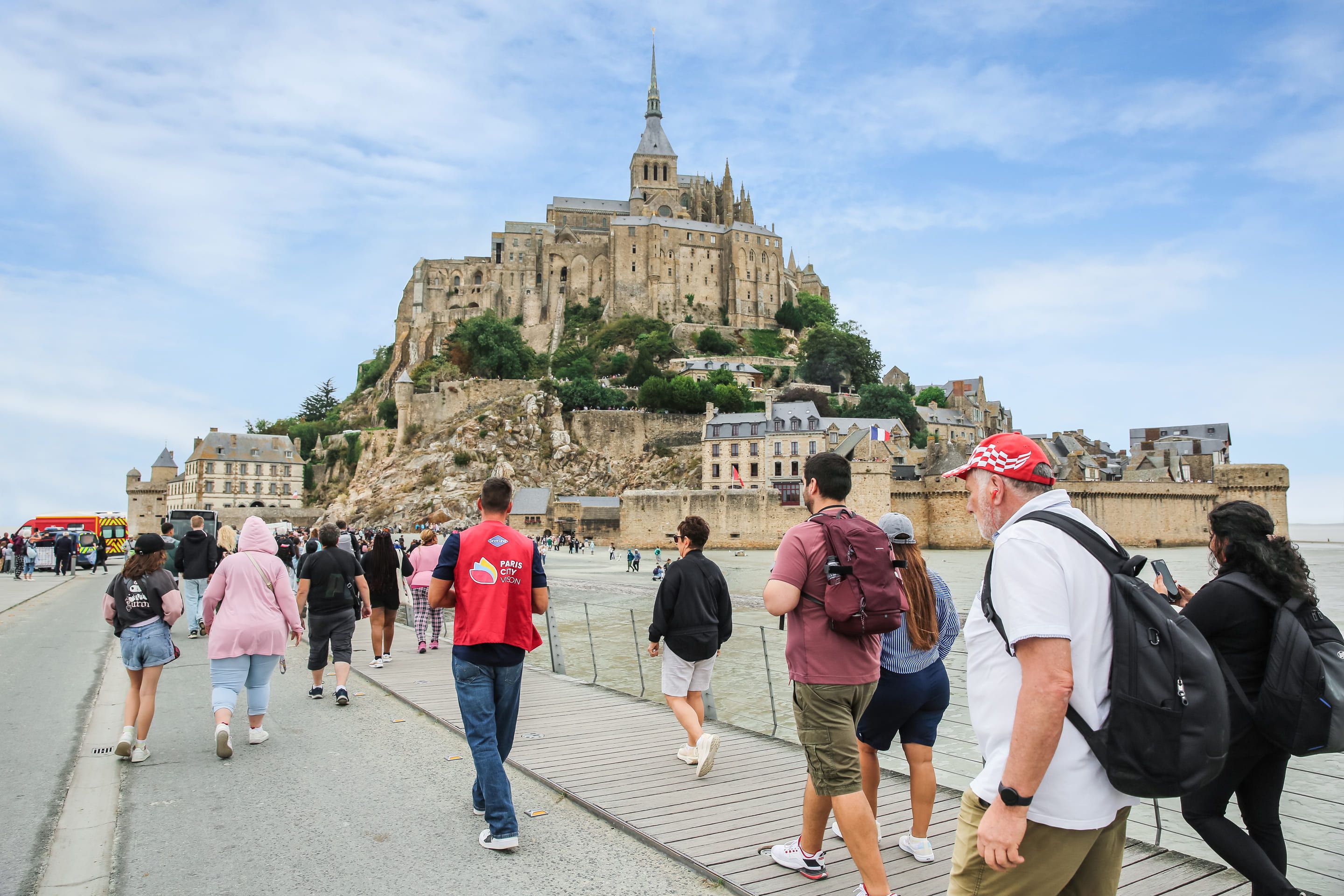 Group in a Guided Tour of Mont Saint-Michel