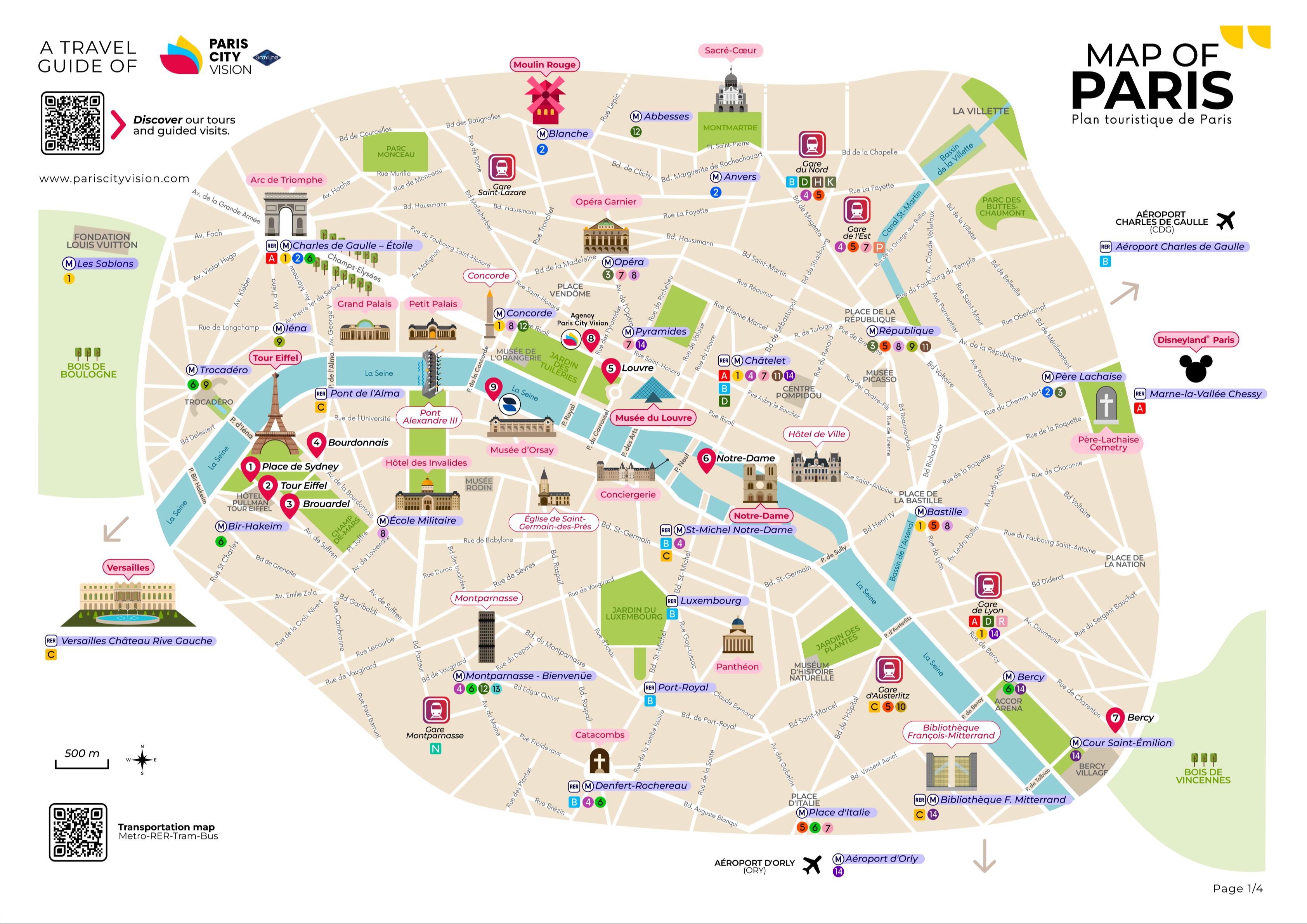 Carte touristique de Paris : votre plan PDF à télécharger