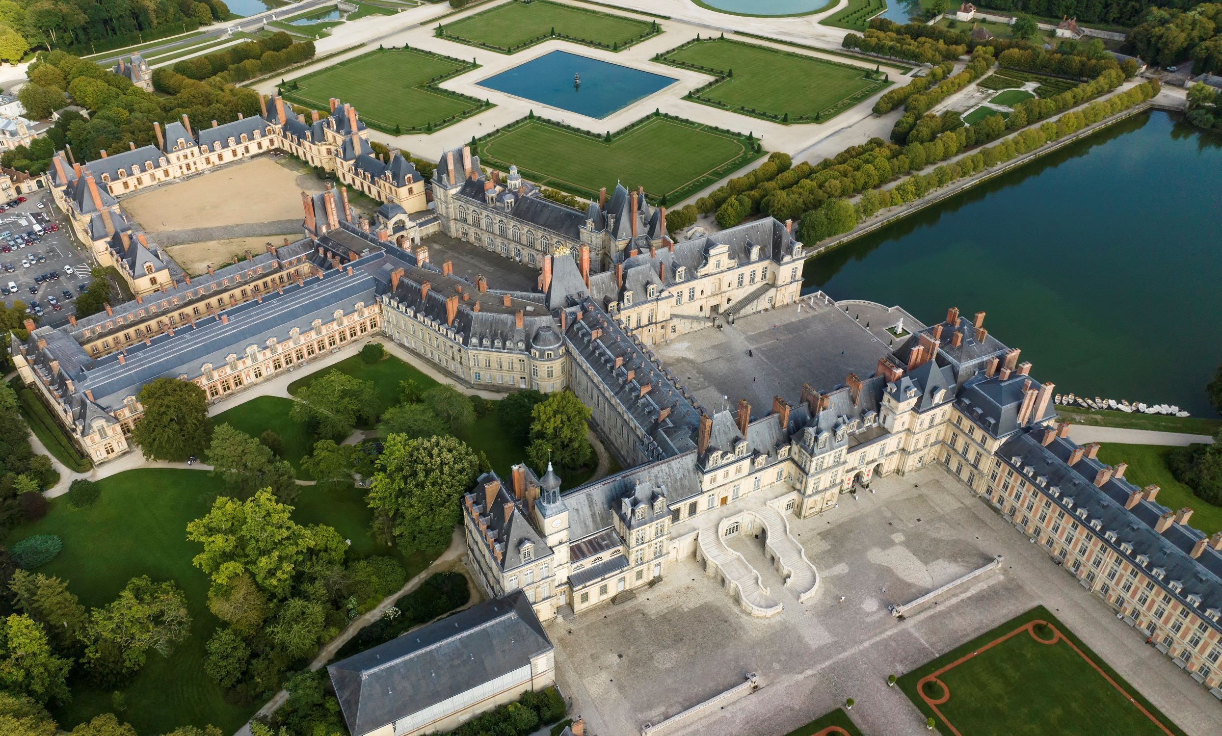 Vaux le Vicomte, vista aérea